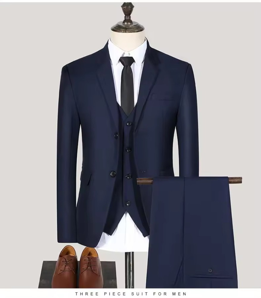 luxurious Customized New Design Double Breasted Men's Suit With Pants Burgundy 2 Pieces Slim Fit Wedding Costume Homme Party Prom Blazer Male Wear