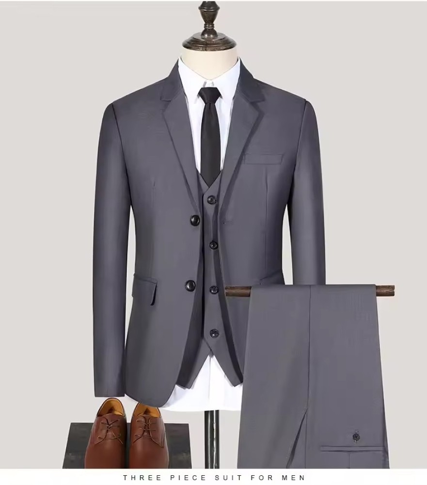 luxurious Customized New Design Double Breasted Men's Suit With Pants Burgundy 2 Pieces Slim Fit Wedding Costume Homme Party Prom Blazer Male Wear