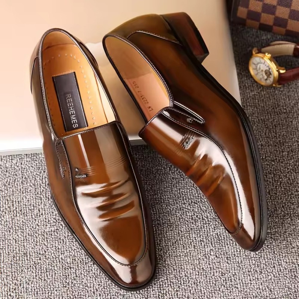 luxurious Customized Men's Business Leather Shoes Low Top Office Leather Shoes Wedding Men's Shoes