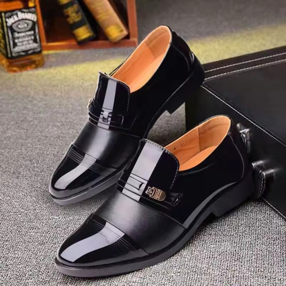 luxurious Customized Spring New Styles slip on Loafers Men's Business Formal Shoe Pu Leather Shoes Wedding Dress Shoes