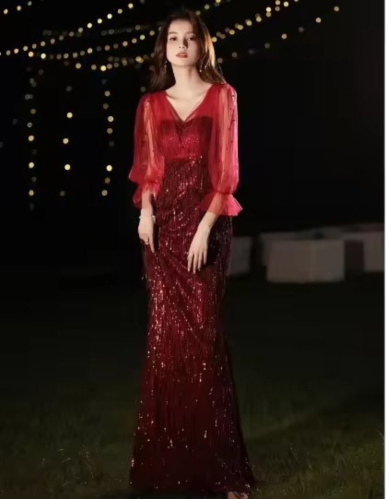 luxurious Customized Women's New Slim Fit Goddess Temperament High-end Evening Dress