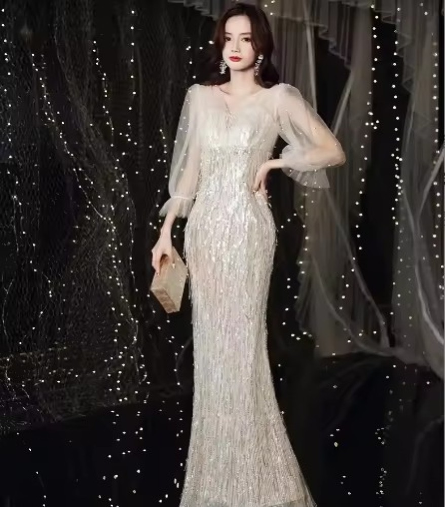 luxurious Customized Women's New Slim Fit Goddess Temperament High-end Evening Dress
