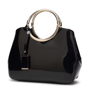 Customized Fashion Bright Surface High-end Women's Lacquer Leather Handbag Stylish and Durable