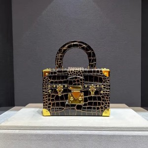 Customized High End Leather Snake Pattern Handbag Box Bag for Women New Bag Single Shoulder Crossbody Bag