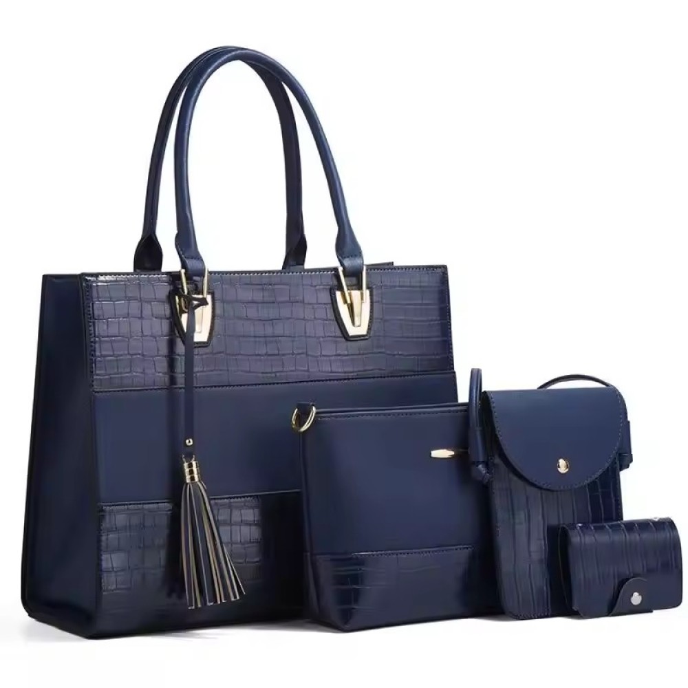 Customized High End Luxury Design Women's Bag Set Retro Versatile Tote Bag Large Capacity Multi-function Four Piece Bag