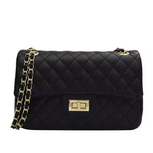 Customized PU Leather Durable Women's Bag Plaid Chain Shoulder Bag High Quality Women Crossbody Bag
