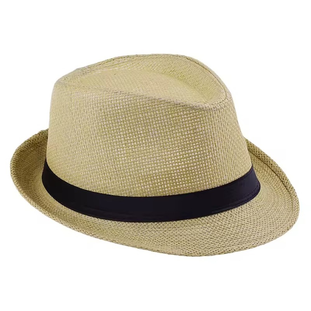Customized Summer Sun Hat Men Straw Top Hat Jazz Hat