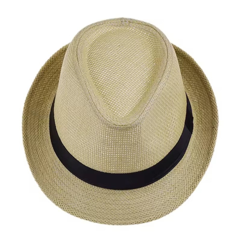 Customized Summer Sun Hat Men Straw Top Hat Jazz Hat