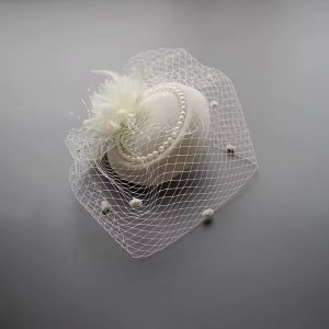 Customized Best Seller Women's Flower Mesh Dress Hats Personalized Fascinators Wedding Hat for Ladies