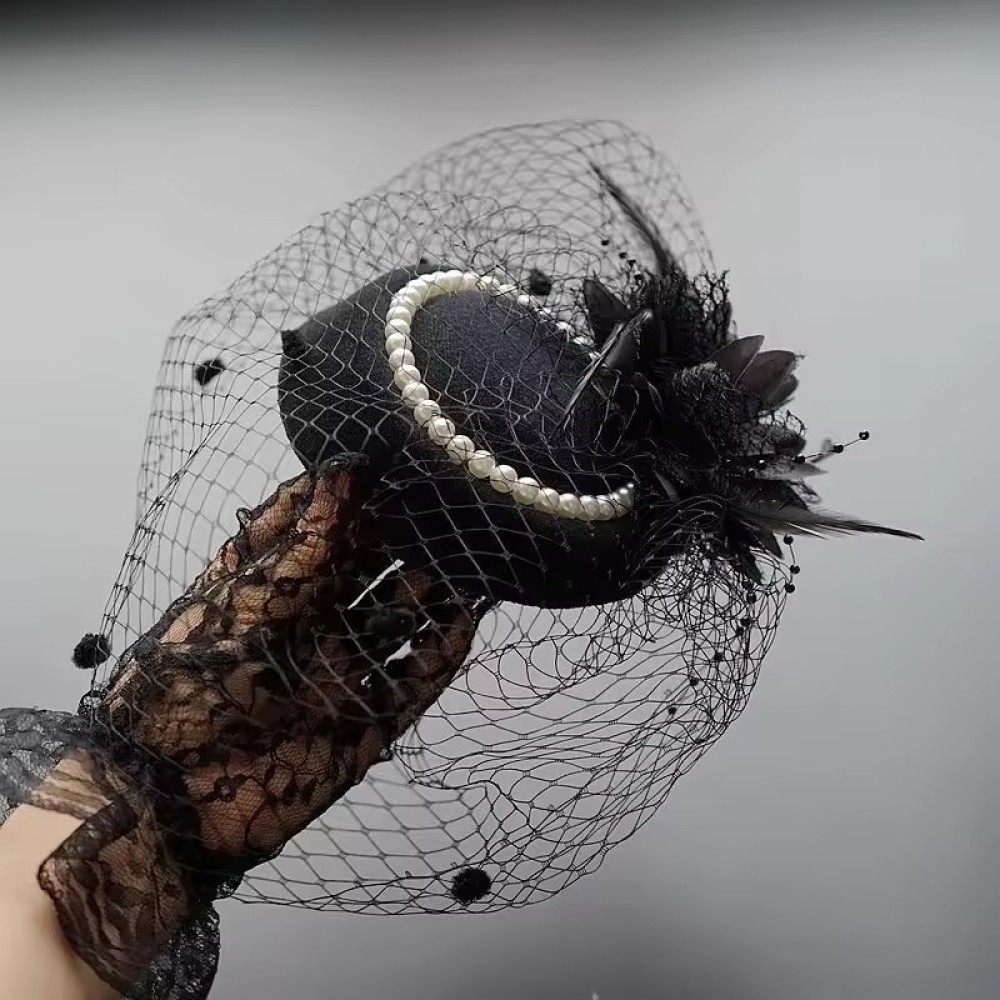 Customized Best Seller Women's Flower Mesh Dress Hats Personalized Fascinators Wedding Hat for Ladies