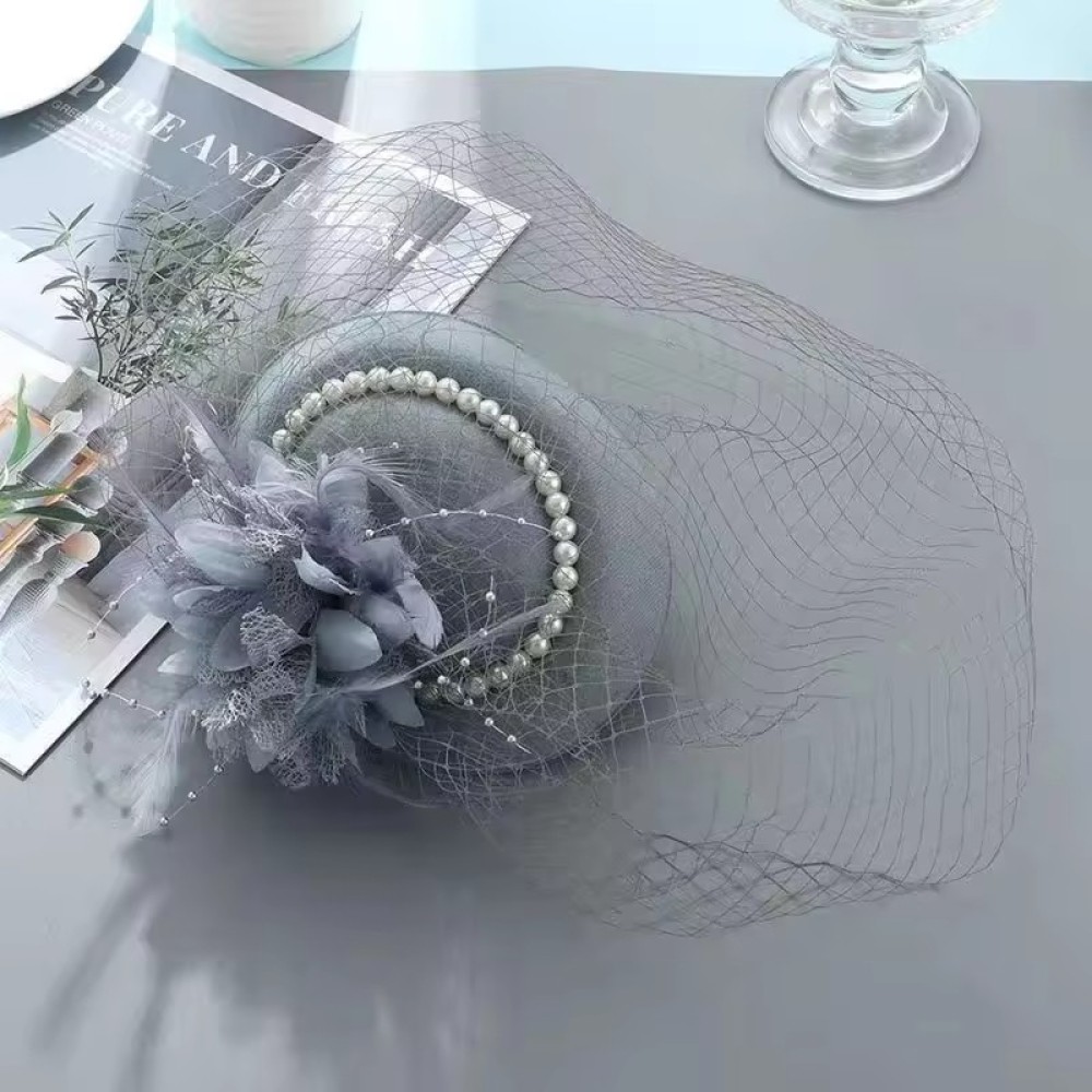 Customized Best Seller Women's Flower Mesh Dress Hats Personalized Fascinators Wedding Hat for Ladies