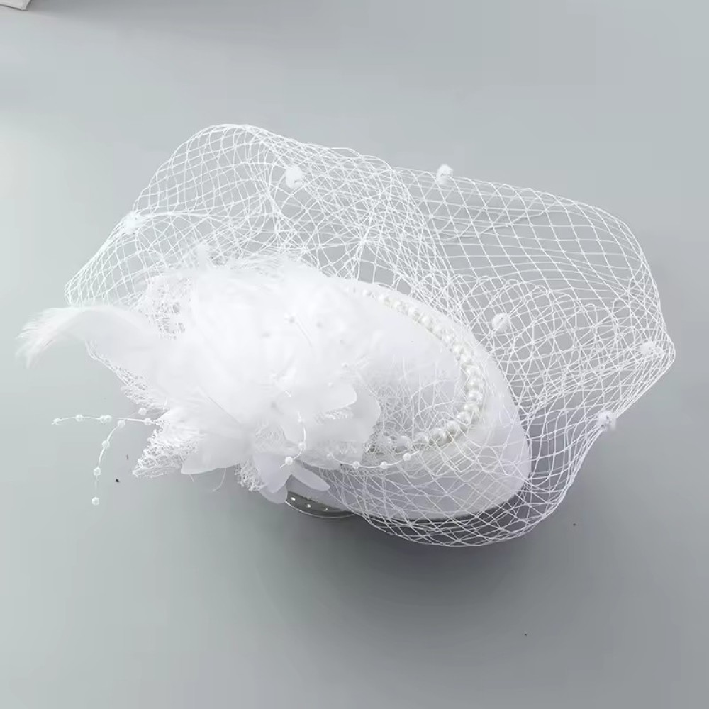 Customized Best Seller Women's Flower Mesh Dress Hats Personalized Fascinators Wedding Hat for Ladies