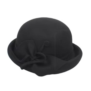 Customized Felt Flat Top Hat Jazz Cap  Classic Wedding Church Formal for Women Adults Plain Wedding Party