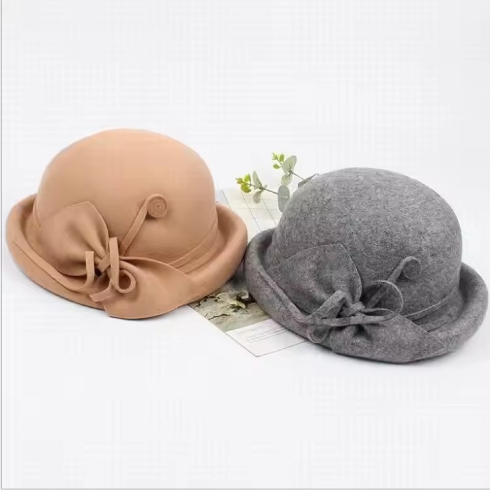 Customized Felt Flat Top Hat Jazz Cap  Classic Wedding Church Formal for Women Adults Plain Wedding Party