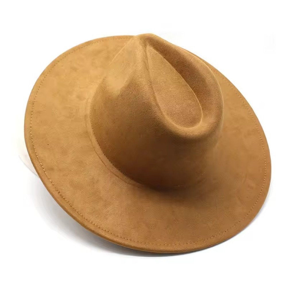 Customized European and American New Large Brim Suede Women's Hat Men's Fashion Heart-Shaped Jazz