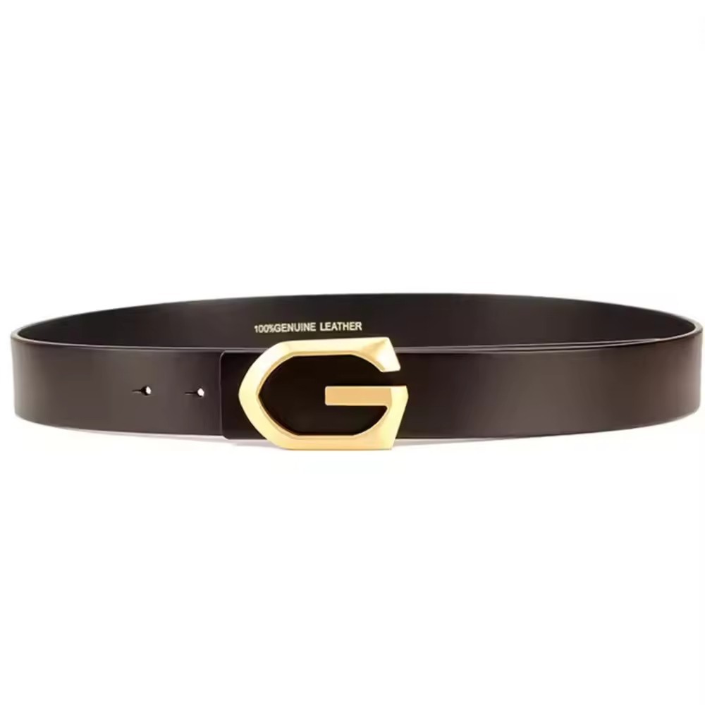 Customized Classic Casual Belt with Single Prong Buckle for Jeans Pants Work and Business Mens Genuine Leather Dress Belt