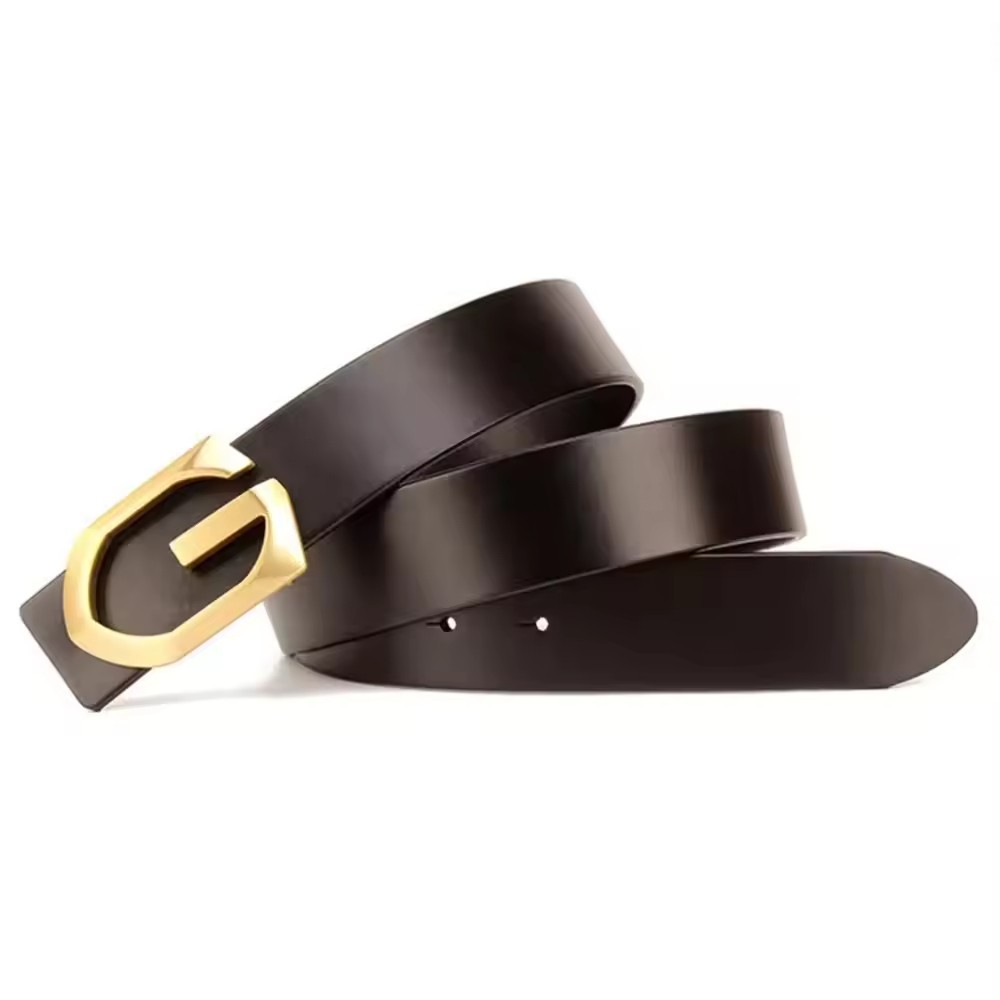 Customized Classic Casual Belt with Single Prong Buckle for Jeans Pants Work and Business Mens Genuine Leather Dress Belt