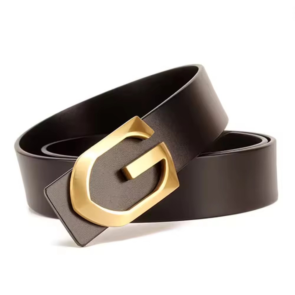 Customized Classic Casual Belt with Single Prong Buckle for Jeans Pants Work and Business Mens Genuine Leather Dress Belt