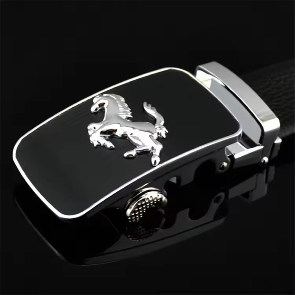 Customized Fashion Automatic Adjustable Metal Buckle Belt Men Business Leisure Belts Genuine Leather Belt