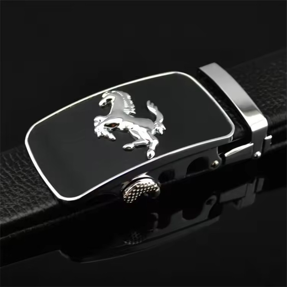 Customized Fashion Automatic Adjustable Metal Buckle Belt Men Business Leisure Belts Genuine Leather Belt