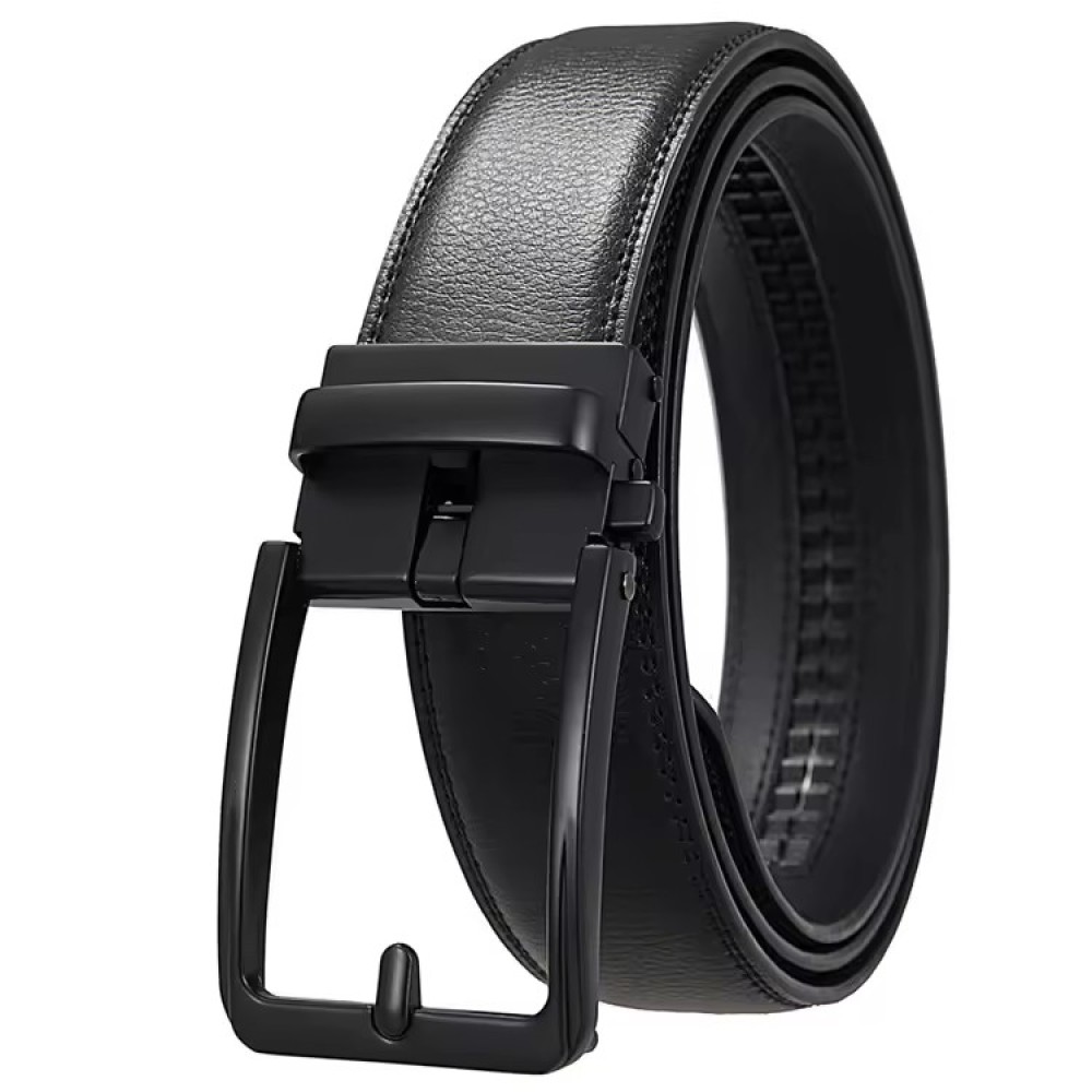 Customized Fashion Men Genuine Cow Leather Belt Automatic Rachet Belt for Business Man