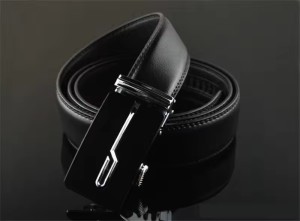 Customized Luxury Male Belts Business Genuine Leather Ratchet Dress Belts Classics Vintage Automatic Gold Buckle Men Belt