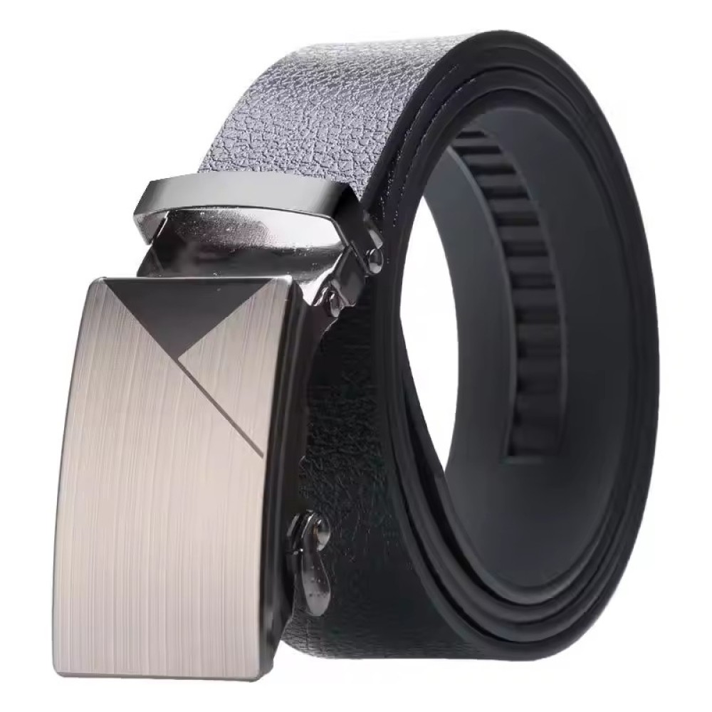 Customized Male Ratchet Waist Straps Gift Wide Automatic Buckle Belt Black Strong Casual Business Men Leather Belts