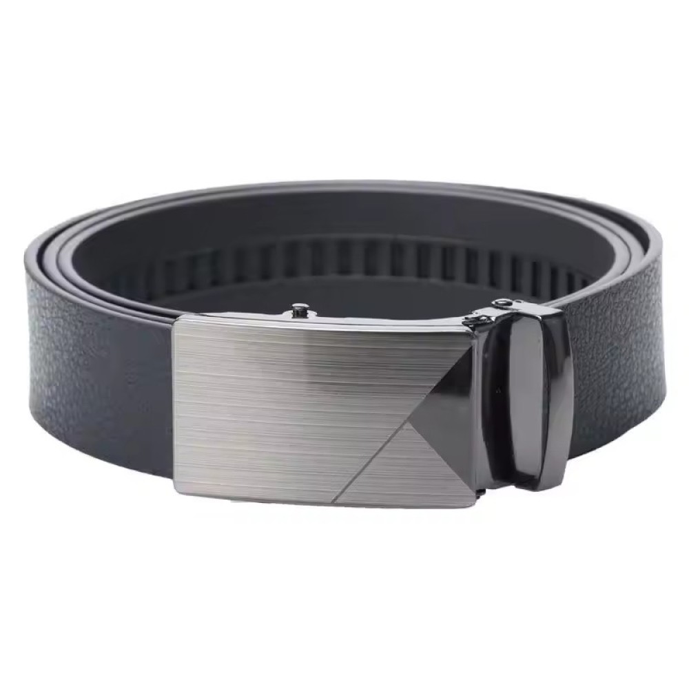 Customized Male Ratchet Waist Straps Gift Wide Automatic Buckle Belt Black Strong Casual Business Men Leather Belts