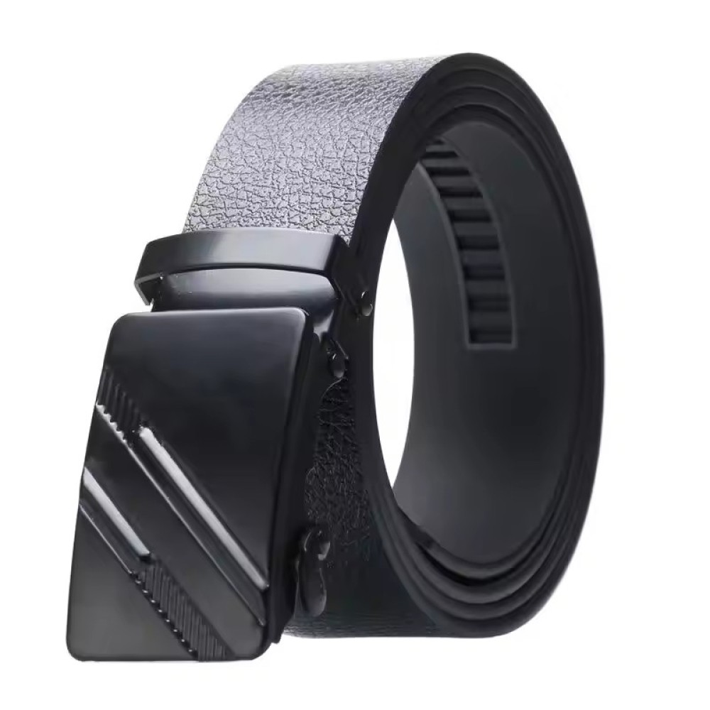 Customized Male Ratchet Waist Straps Gift Wide Automatic Buckle Belt Black Strong Casual Business Men Leather Belts