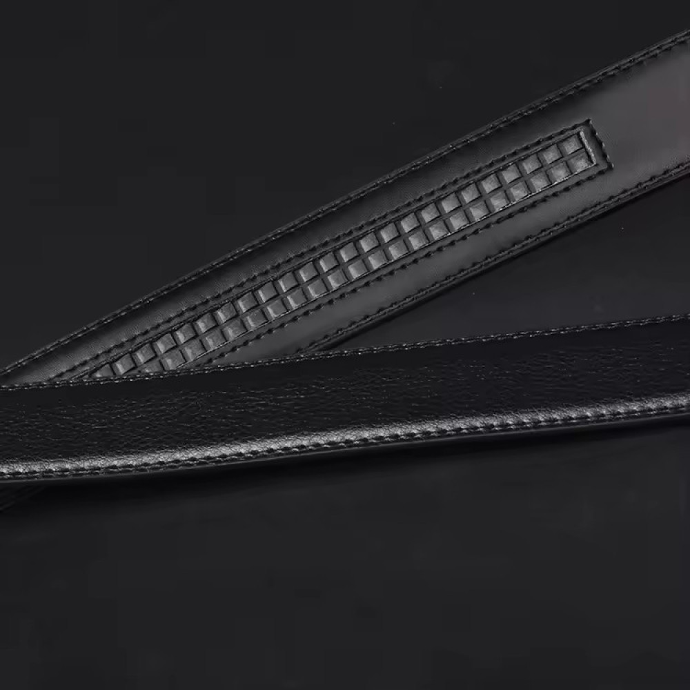 Customized Automatic Pin Buckle Men's Belt Luxury Fashion Leather with Alloy Steel Buckle Custom Length Casual Vintage Style