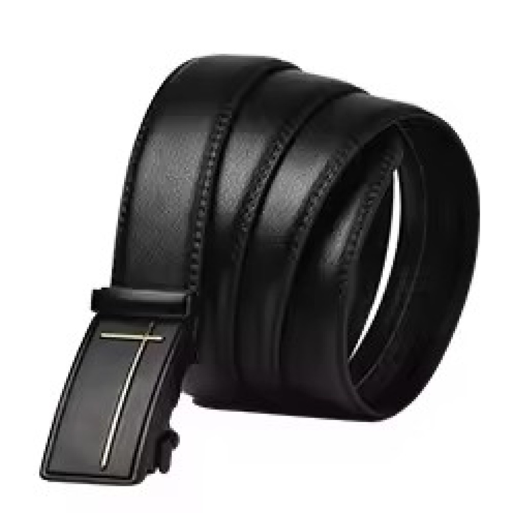 Customized Automatic Pin Buckle Men's Belt Luxury Fashion Leather with Alloy Steel Buckle Custom Length Casual Vintage Style