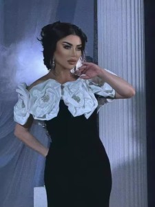 luxurious Customized New High End Women's Dress with Premium White Flower Bandage Dress and Women's Evening Dress